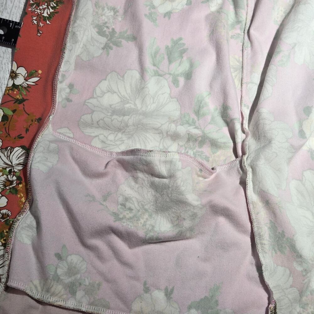 Isaac Mizrahi Live! Cotton Modal Print Knit Open Front Cardigan Pink Floral LARG - Picture 6 of 7